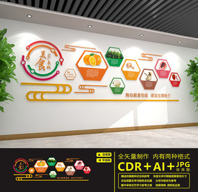 创意食堂文化墙设计 赋予空间生活的温度与诗意